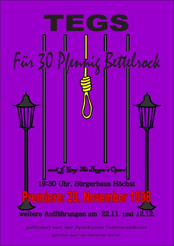 Plakat Bettelrock
